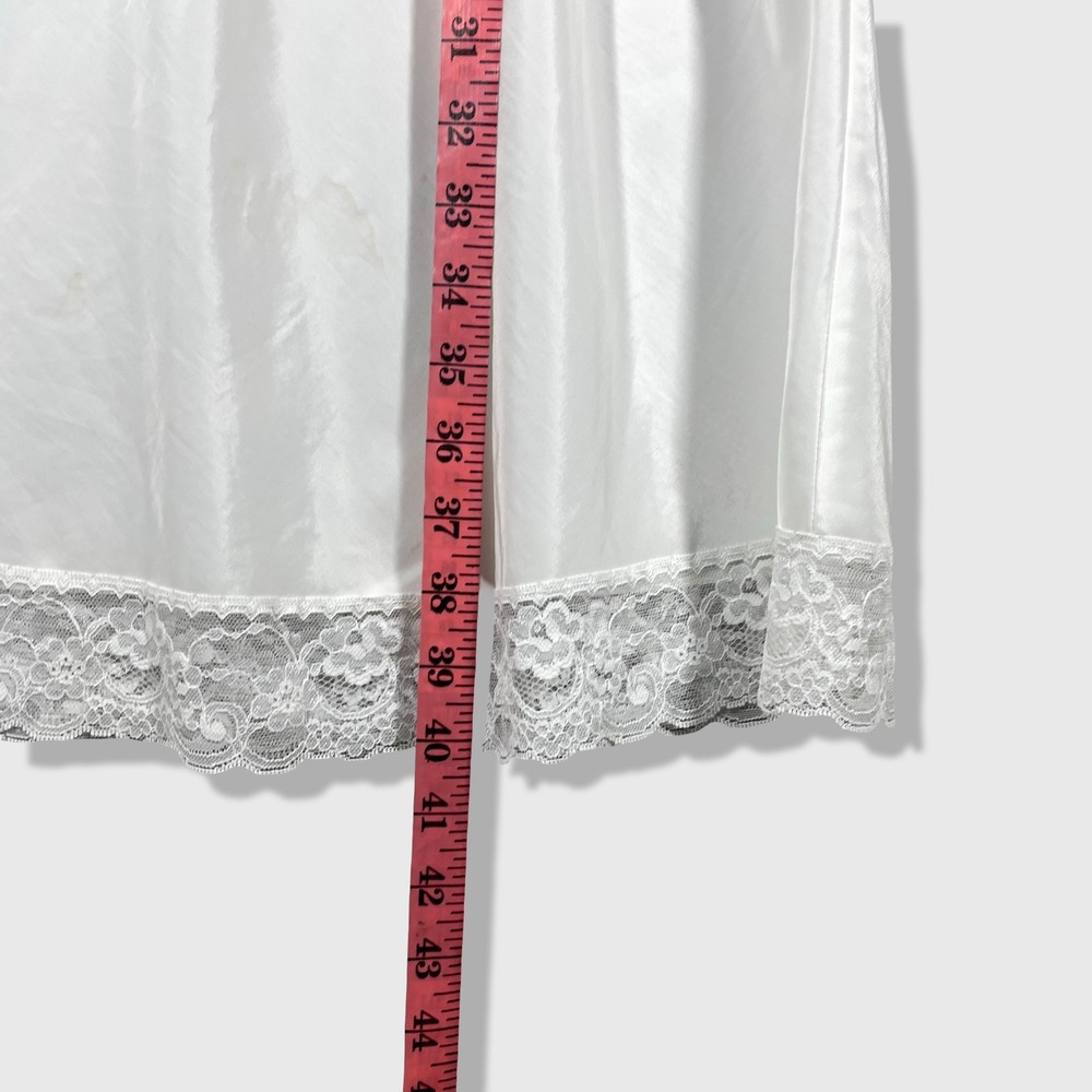 Vintage Christian Dior Nightgown Womens XS White Lace Lingerie Slip Dress - Picture 7 of 8